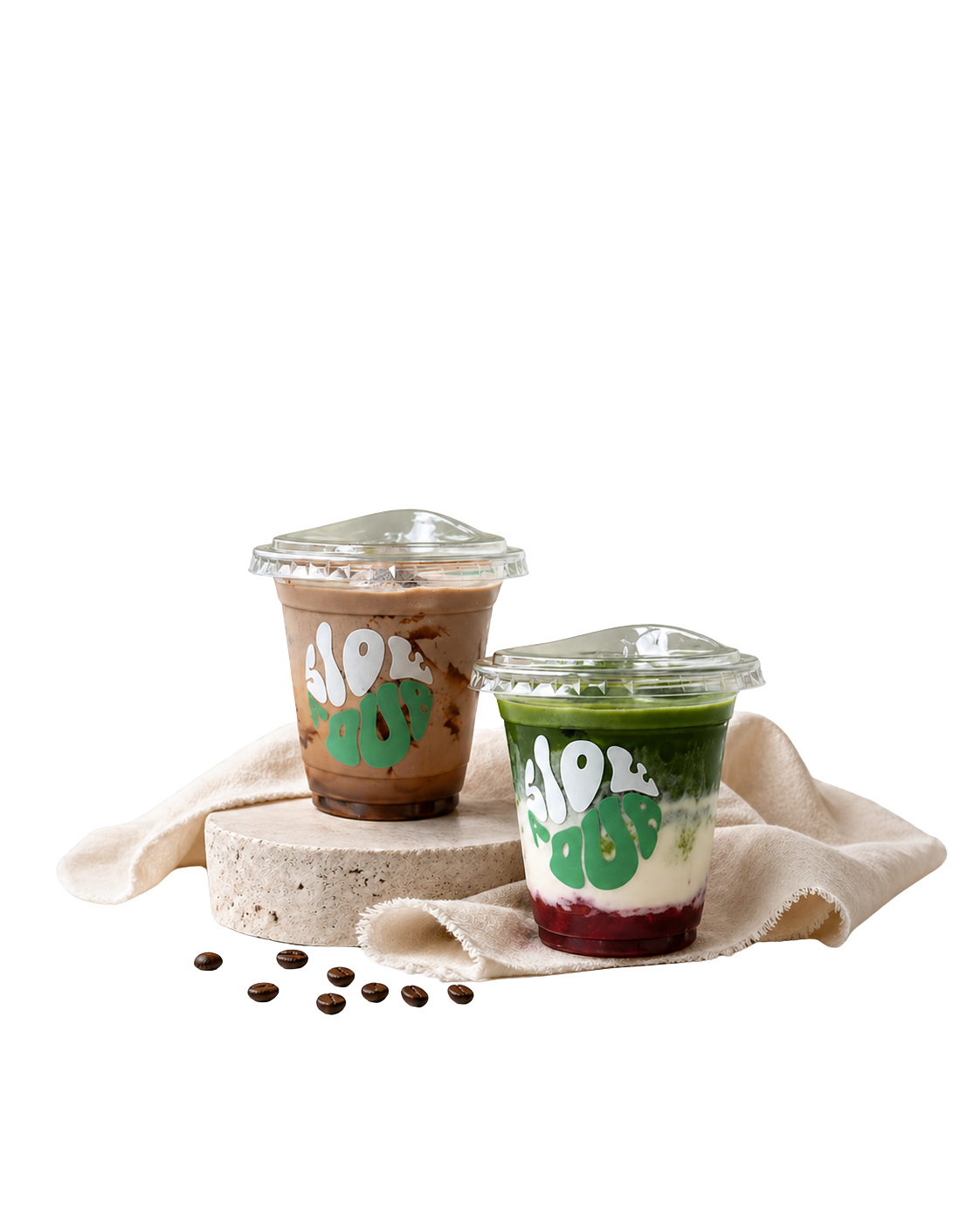 Slow Pour — iced matcha and coffee drinks